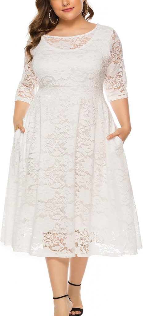 Why Plus Size White Lace Dresses Are the Closet Piece You’ll Never Regret 3 61WSBLcuNpL. AC SX679 Curviosa Fashion