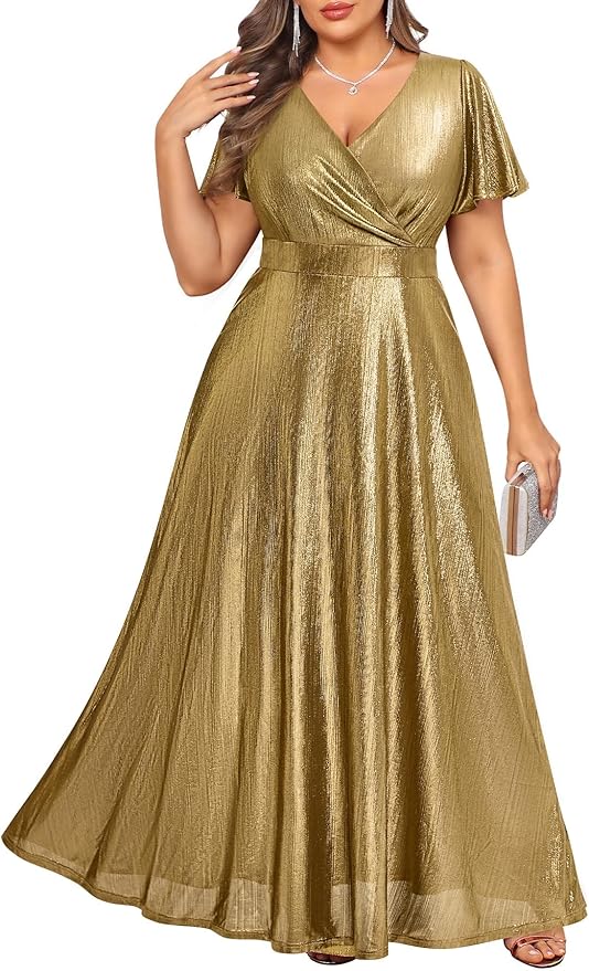 Plus Size Gold Dresses That Make Curves Glow 2 81V6bJf4jWL. AC SY879 Curviosa Fashion