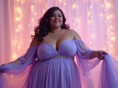 Plus size lavender prom dress secrets that make curves look unreal plus size girl wearing a lavender prom dress in soft lighting