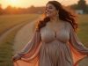 How to Feel Effortlessly Chic in Elegant Plus Size Maxi Dresses Curvy model smiling in flowing maxi dress outdoors