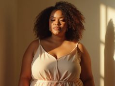 How to Rebuild Body Confidence When the World Tells You to Shrink Curvy model standing proudly in a peaceful minimalist setting